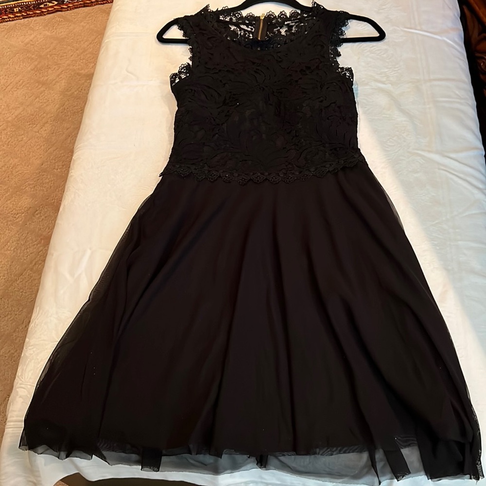 JUNIOR Black Top Lace Dress From JUMP APPAREL- Size: 11/12 - Picture 1 of 16
